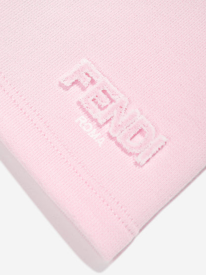 Fendi 女童粉色徽标短裤