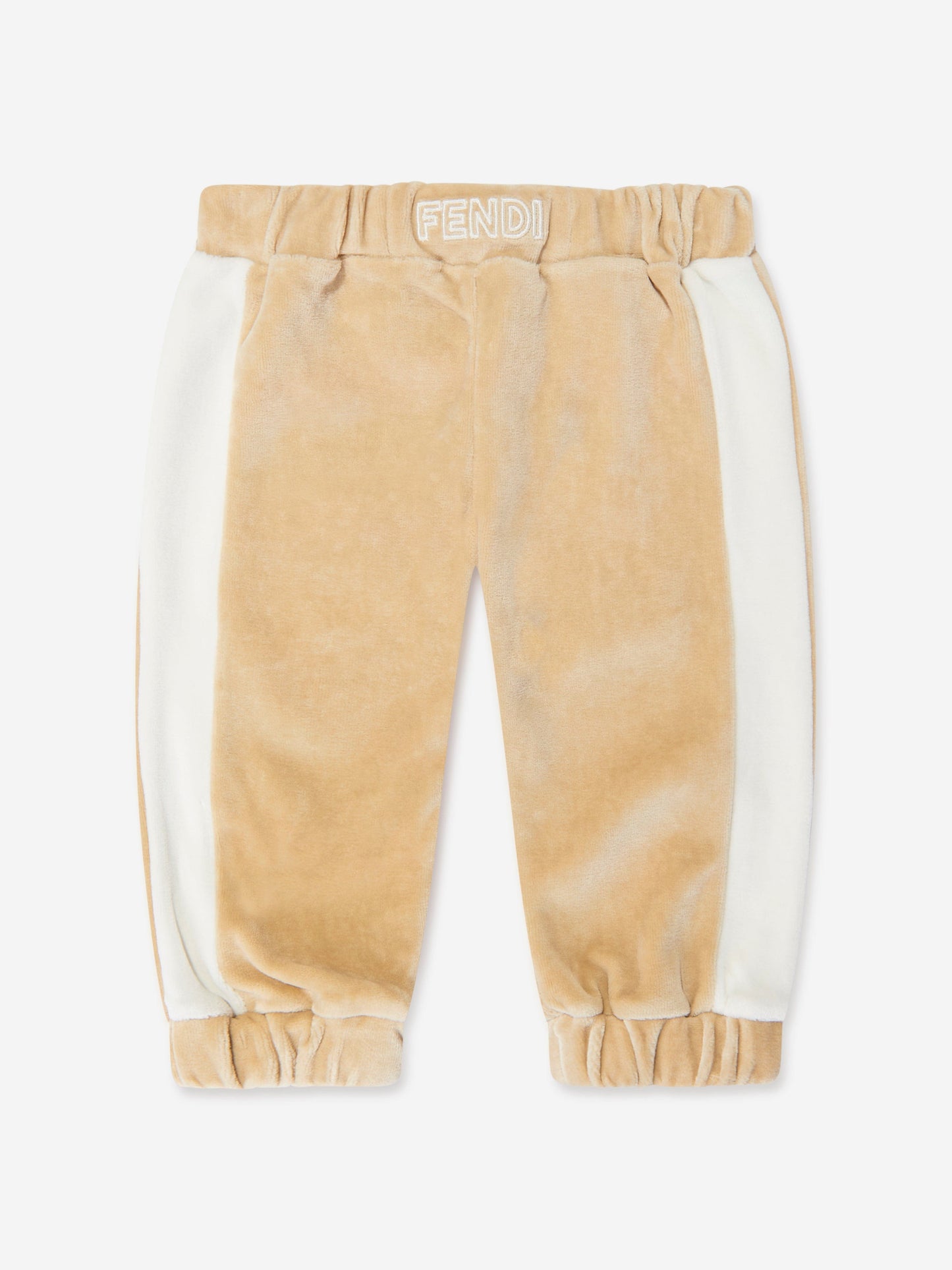 Fendi Baby 雪尼尔慢跑裤 (米色)