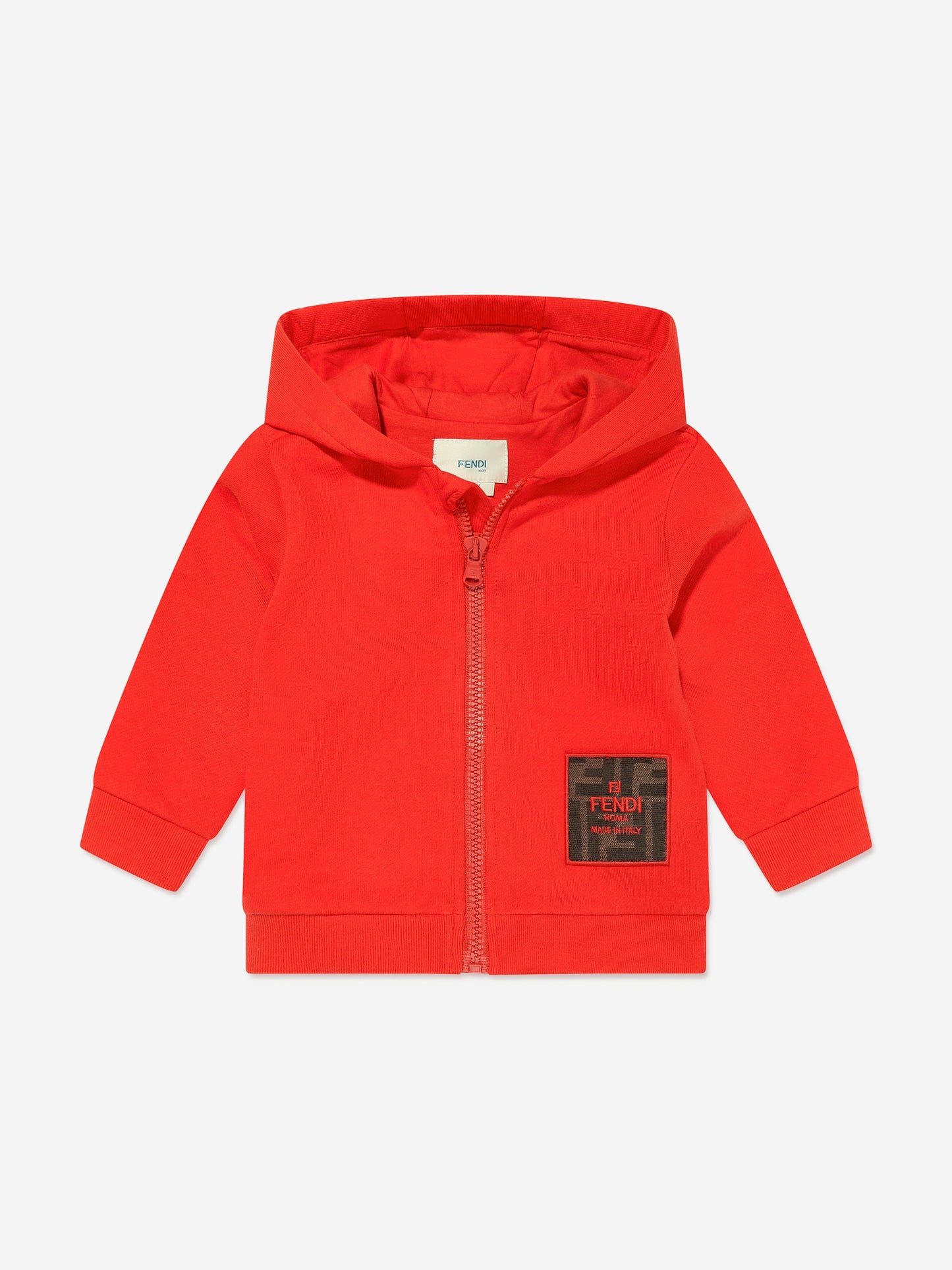 Fendi Baby 红色拉链上衣