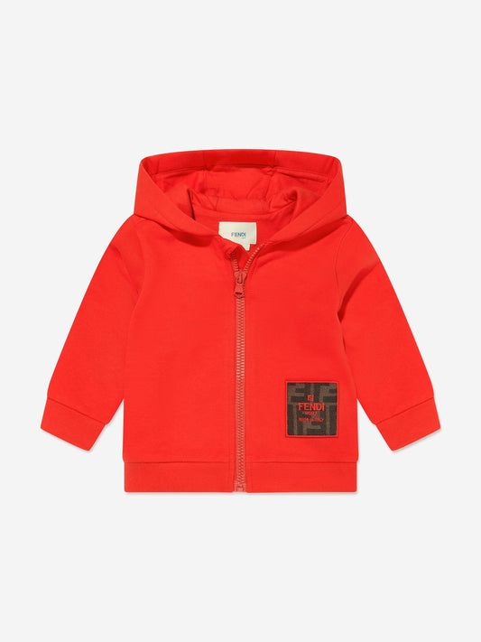 Fendi Baby 红色拉链上衣
