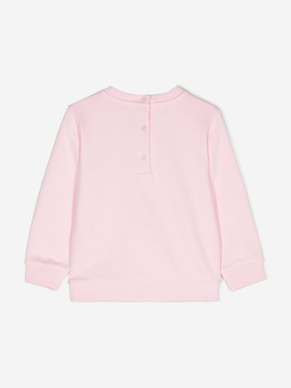 Fendi Baby Girls Logo Sweatshirt in Pink
