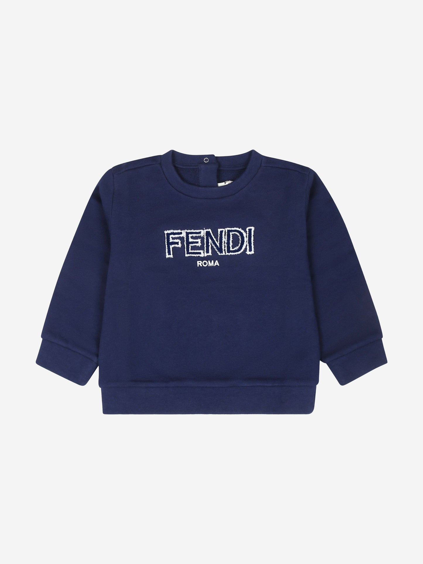 Fendi Baby Boys Logo Sweatshirt in Blue