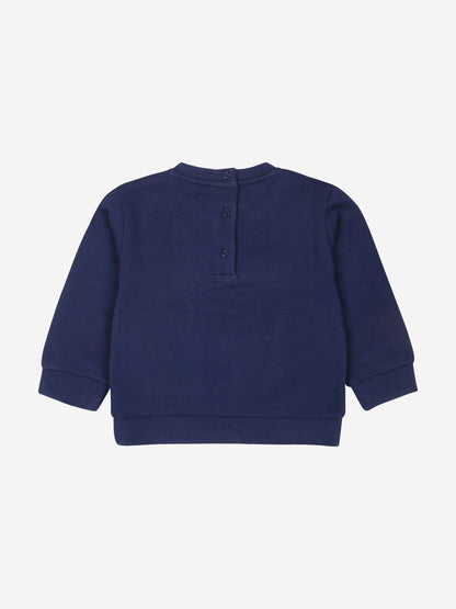 Fendi Baby Boys Logo Sweatshirt in Blue