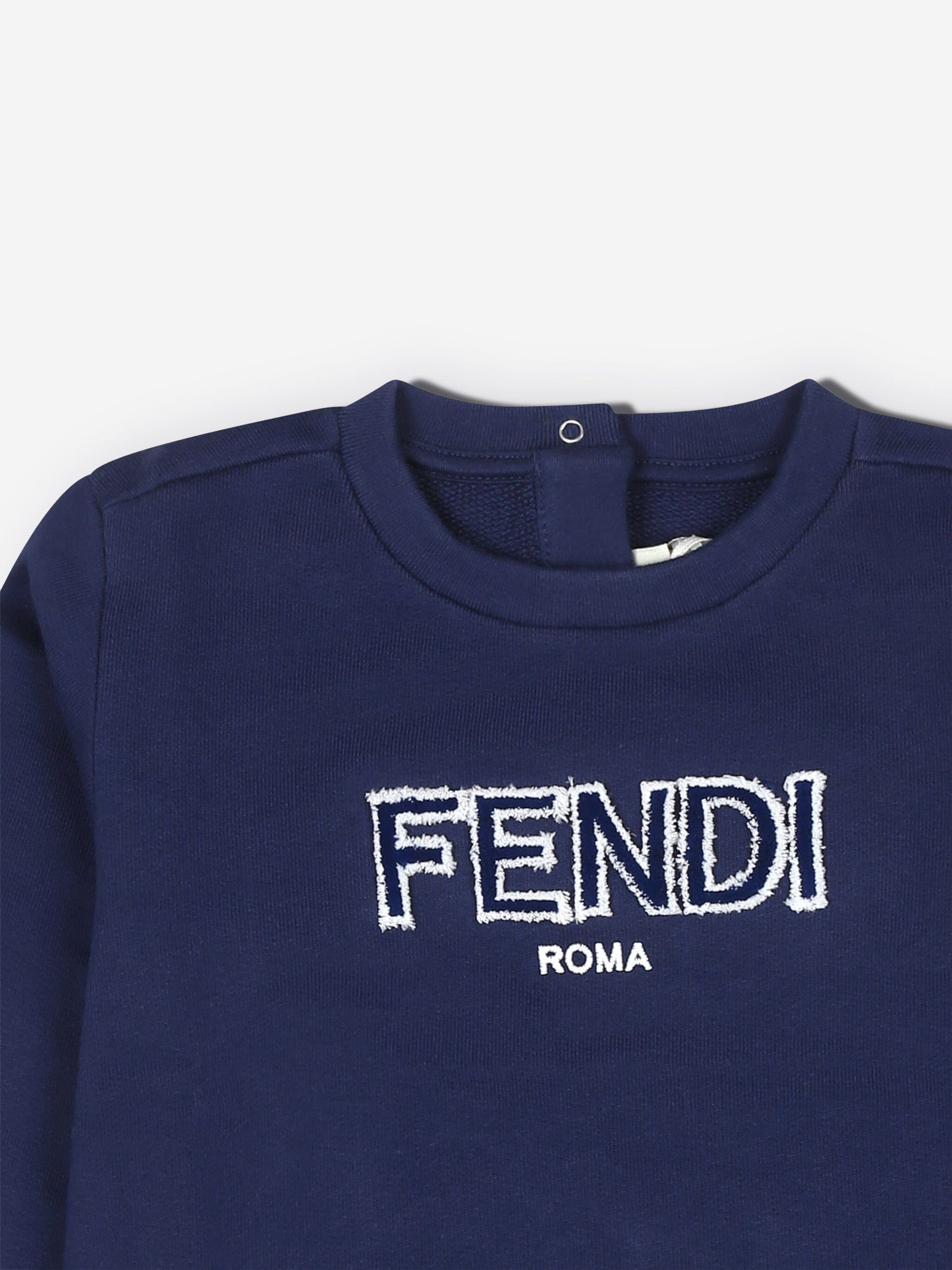Fendi Baby Boys Logo Sweatshirt in Blue