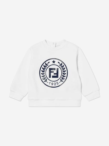 Fendi Baby Logo Sweatshirt in White
