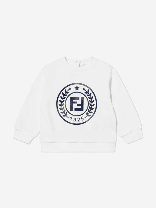 Fendi Baby Logo Sweatshirt in White