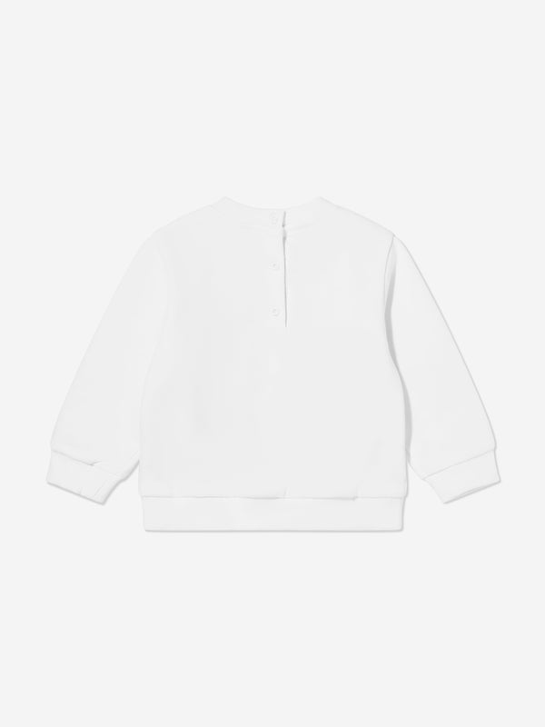 Fendi Baby Logo Sweatshirt in White