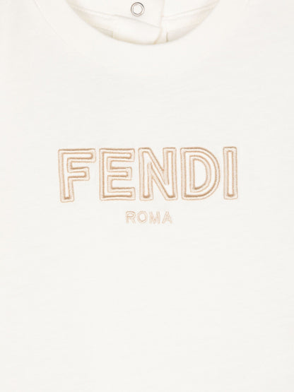Fendi Baby Logo T-Shirt in Ivory