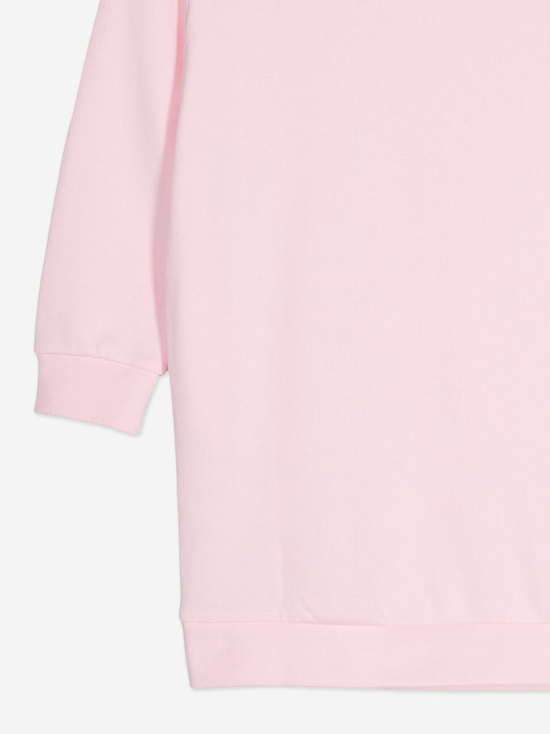 Girls Logo Sweater Dress in Pink