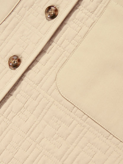 Fendi Girls FF Quilted Dress in Beige