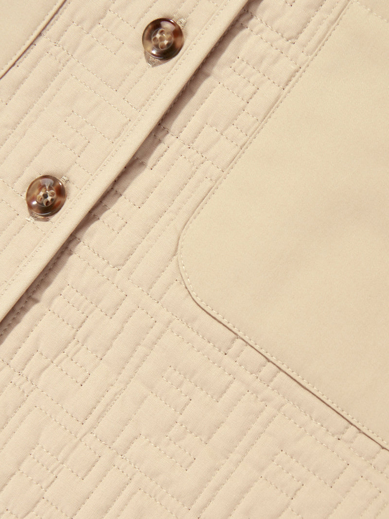 Fendi Girls FF Quilted Dress in Beige