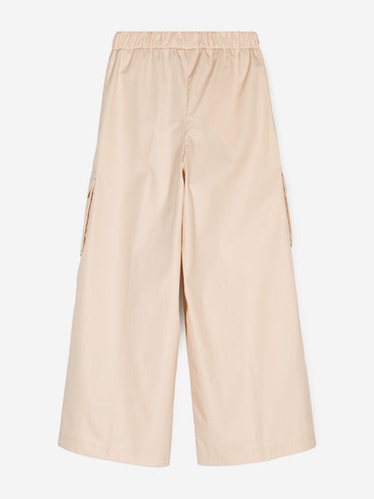 Fendi Kids Logo Cargo Trousers in Beige