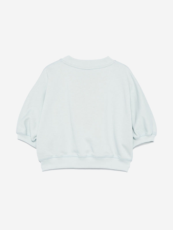 Girls Cropped Logo Sweatshirt in Blue