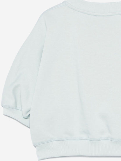 Girls Cropped Logo Sweatshirt in Blue