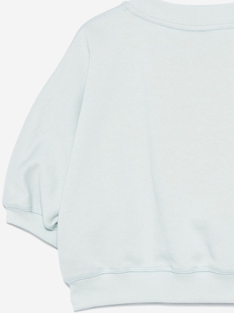 Girls Cropped Logo Sweatshirt in Blue