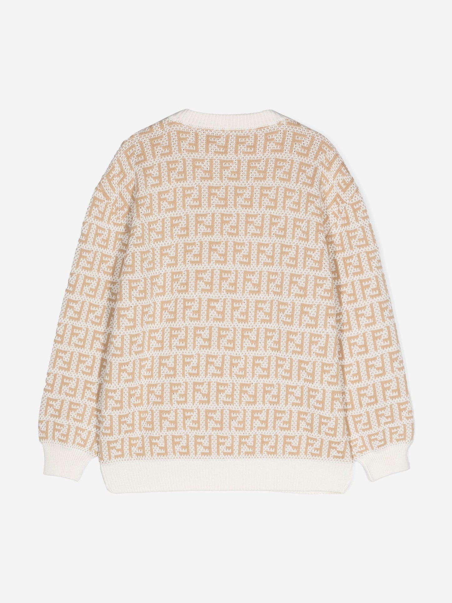 Fendi Kids FF Logo 毛衣（米色）