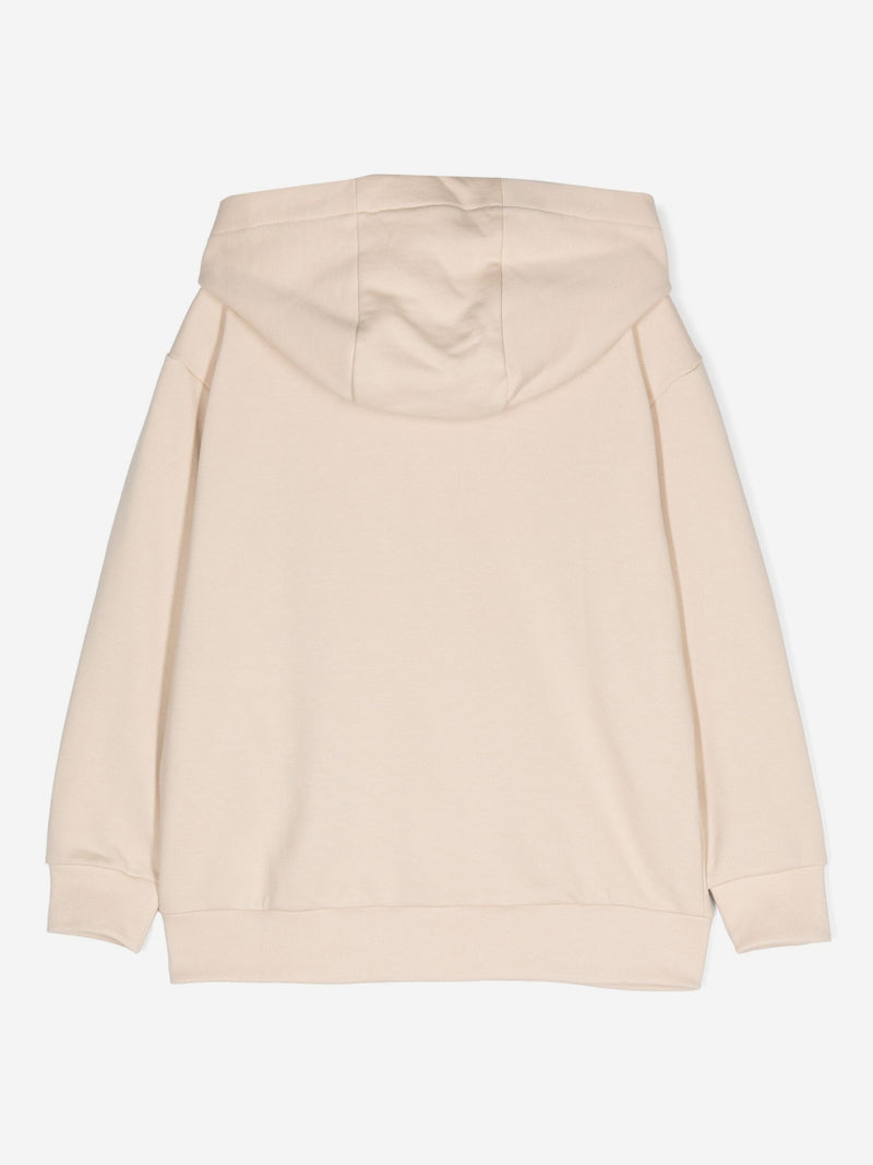 Kids Logo Zip Up Top in Beige