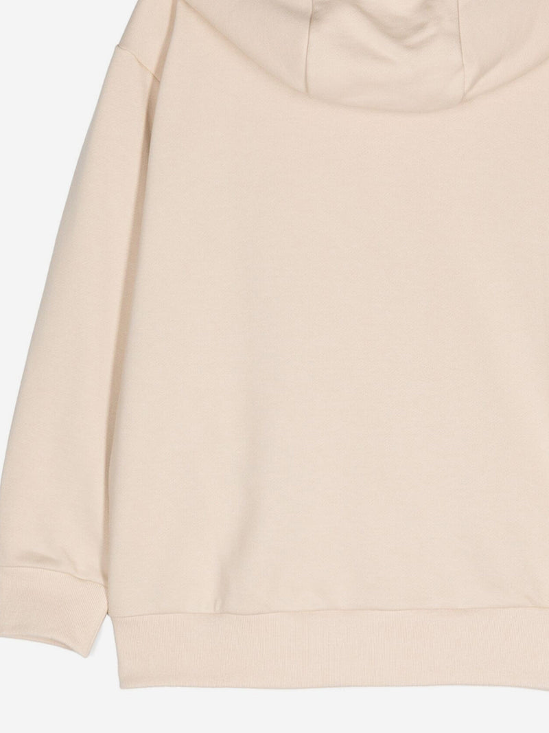 Kids Logo Zip Up Top in Beige