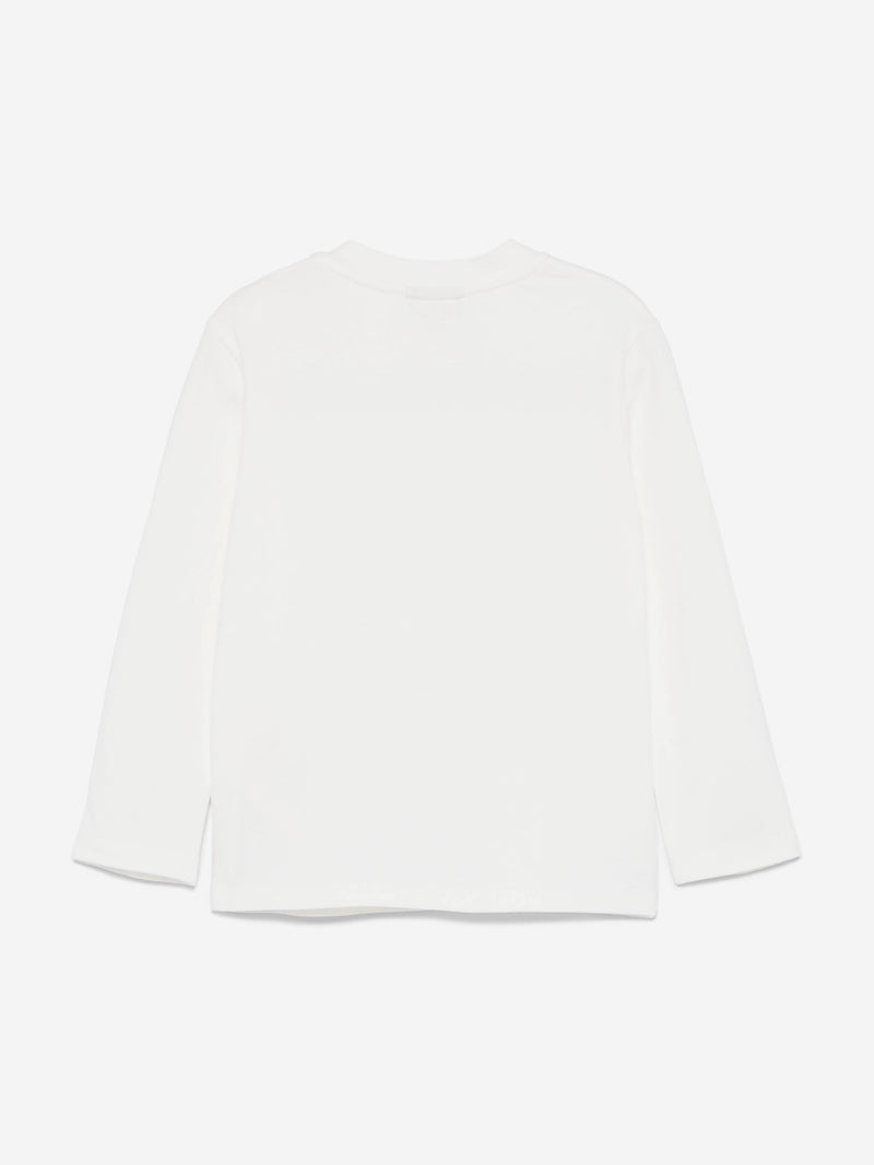 Baby Girls Jersey Stretch Top in White