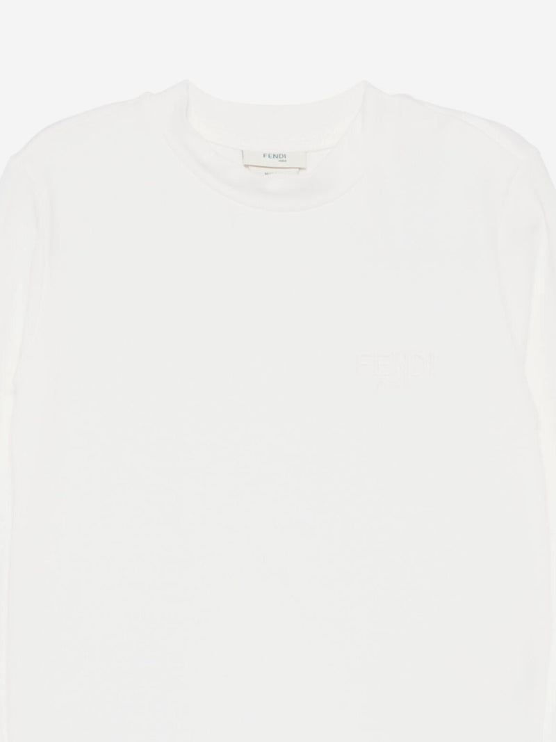 Baby Girls Jersey Stretch Top in White