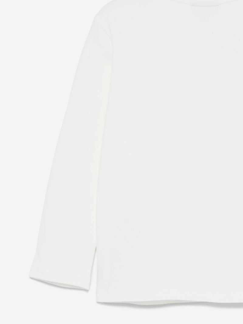 Baby Girls Jersey Stretch Top in White
