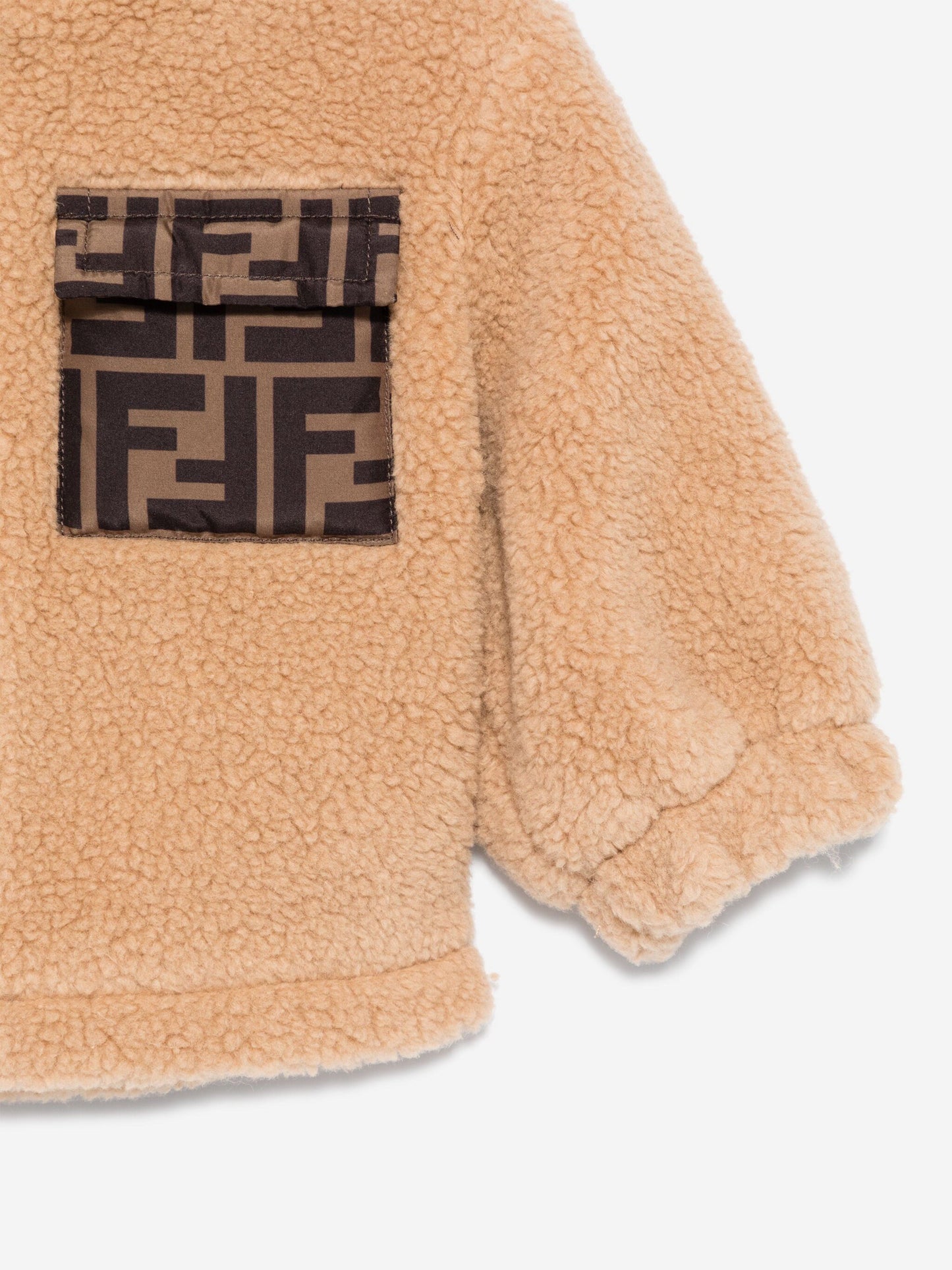 Baby Teddy Fleece Jacket in Beige