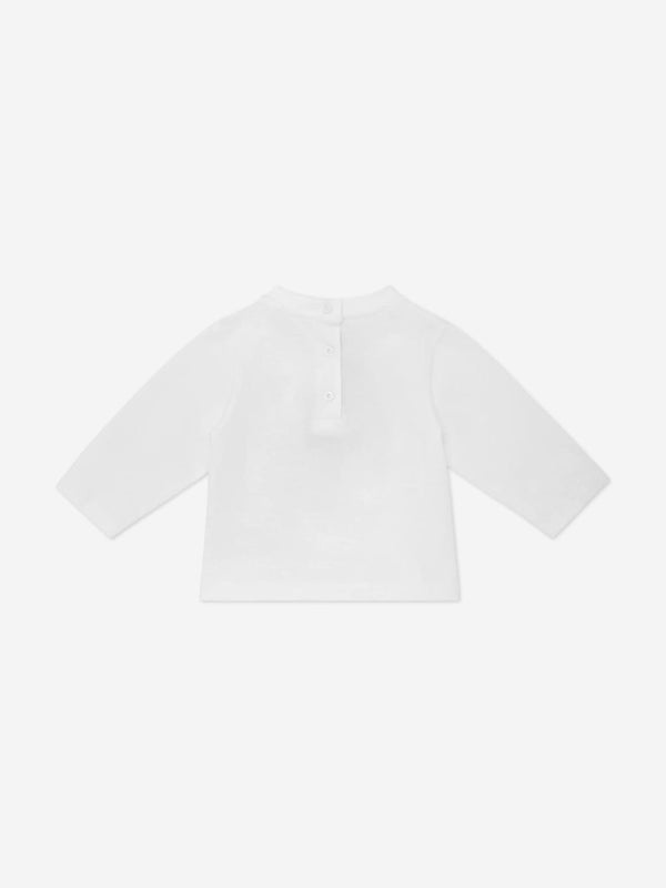 Baby Squirrel Long Sleeve T-Shirt in White