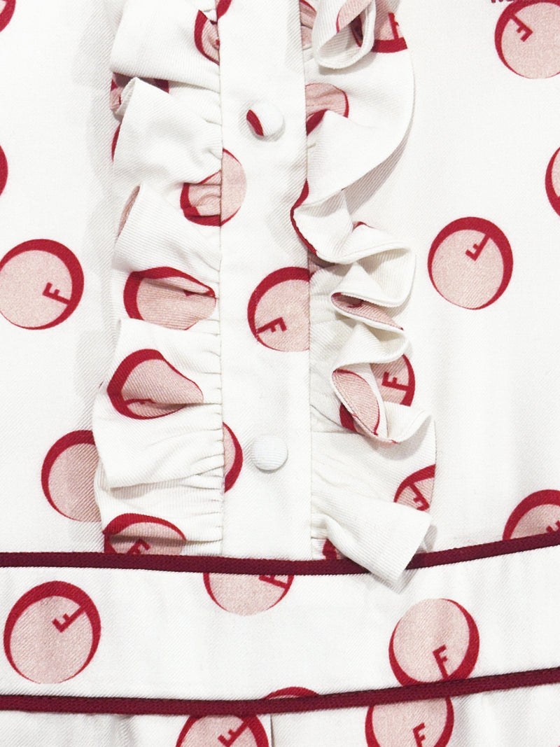 Girls Shadow Bubbles Dress in White