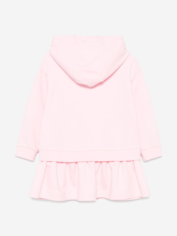 Girls Hooded Sweater Dress in Pink