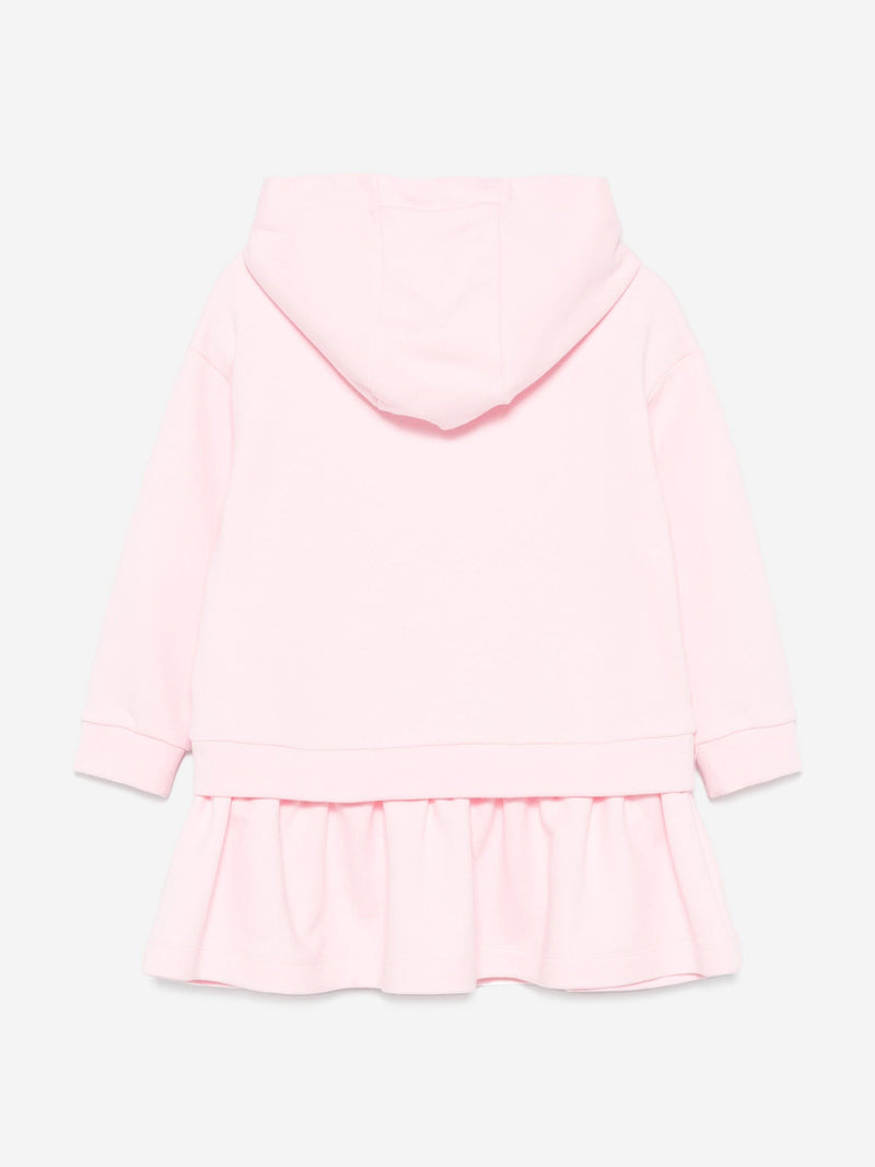 Girls Hooded Sweater Dress in Pink