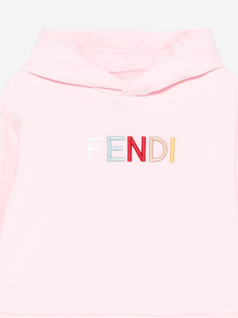 Girls Hooded Sweater Dress in Pink
