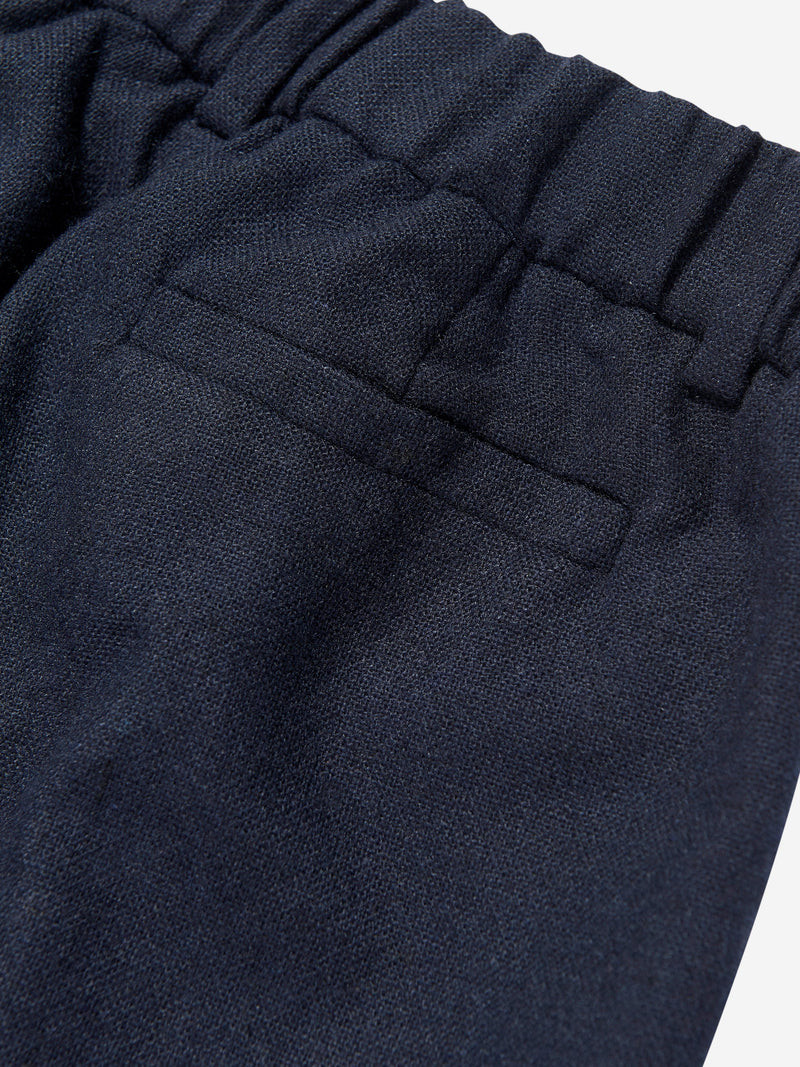 Boys Flannel Trousers in Navy