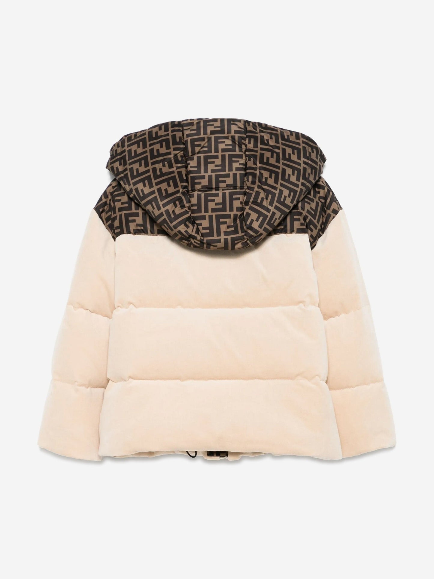 Kids Down Padded Puffer Jacket in Beige