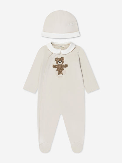 Baby Bear 婴儿连体衣礼品套装（2 件）米色