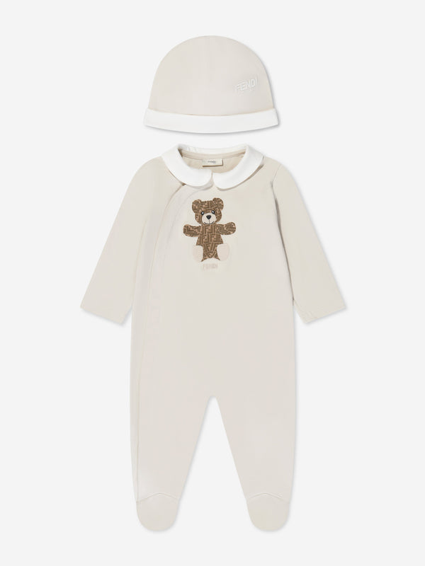 Baby Bear 婴儿连体衣礼品套装（2 件）米色