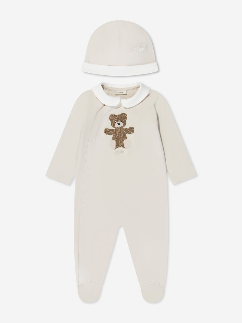 Baby Bear 婴儿连体衣礼品套装（2 件）米色