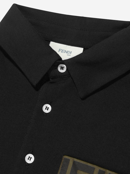 男童徽标口袋 Polo 衫