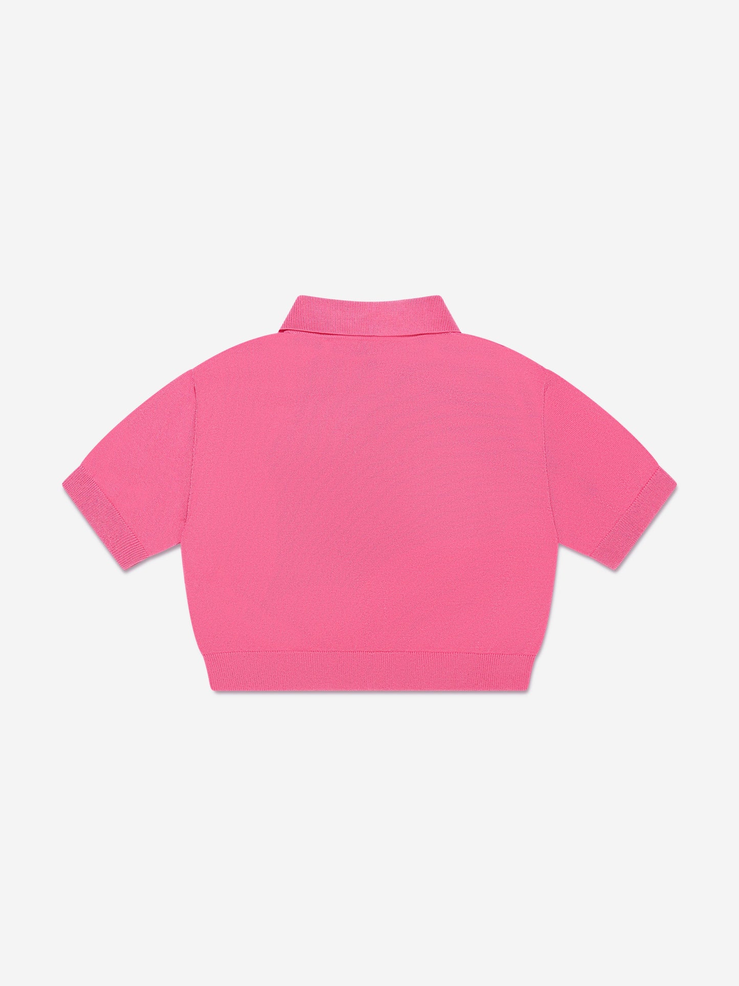 女童短款徽标 Polo 衫（粉色）