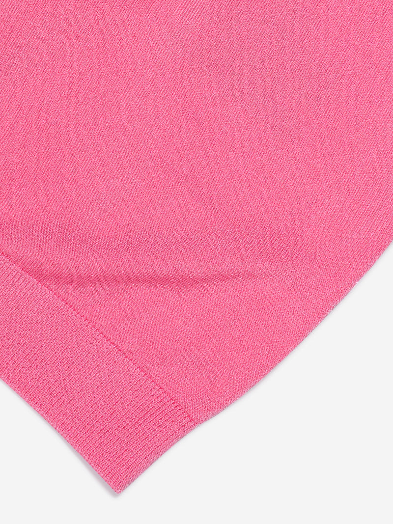 女童短款徽标 Polo 衫（粉色）