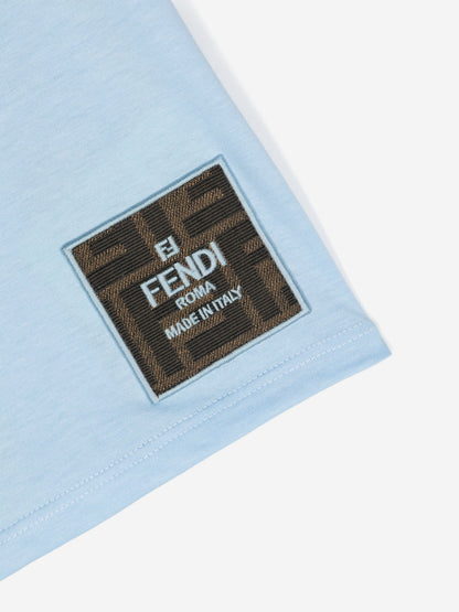Fendi Baby FF Logo T恤（蓝色）