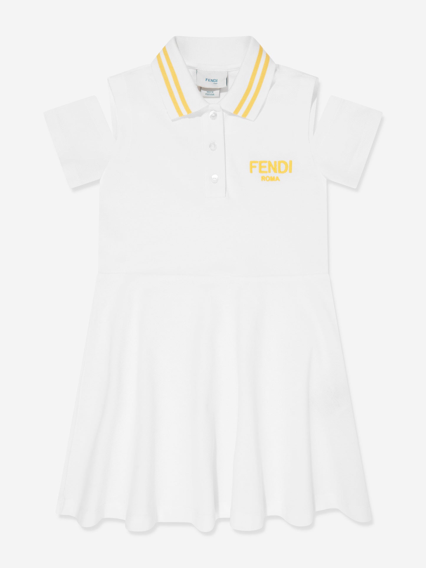 女童白色徽标 Polo 衫