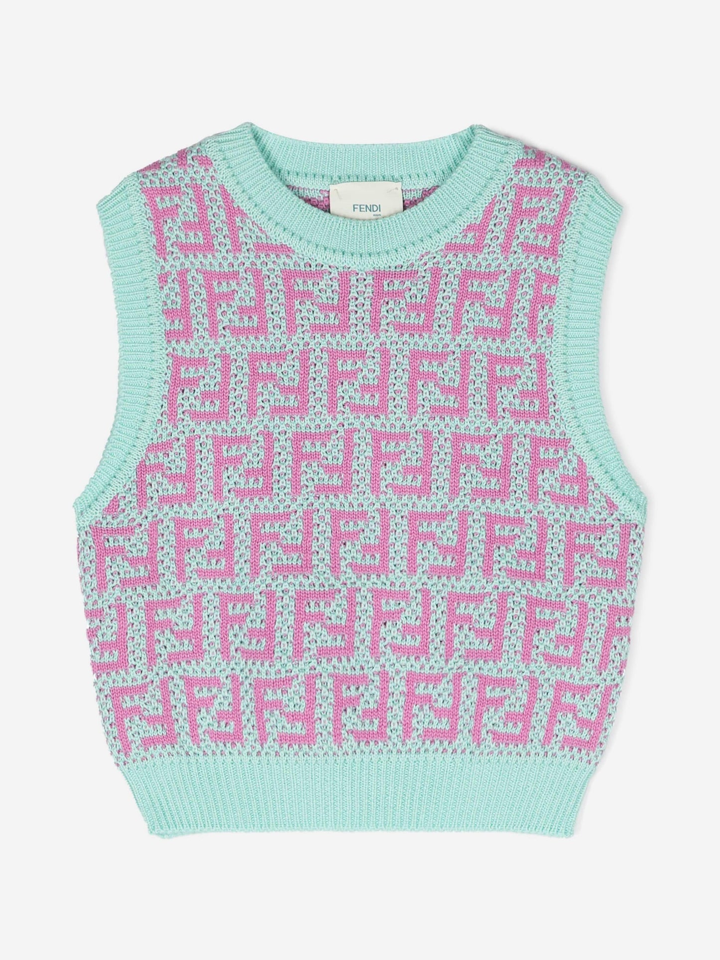 Fendi 女童钩针编织毛衣背心（多色）