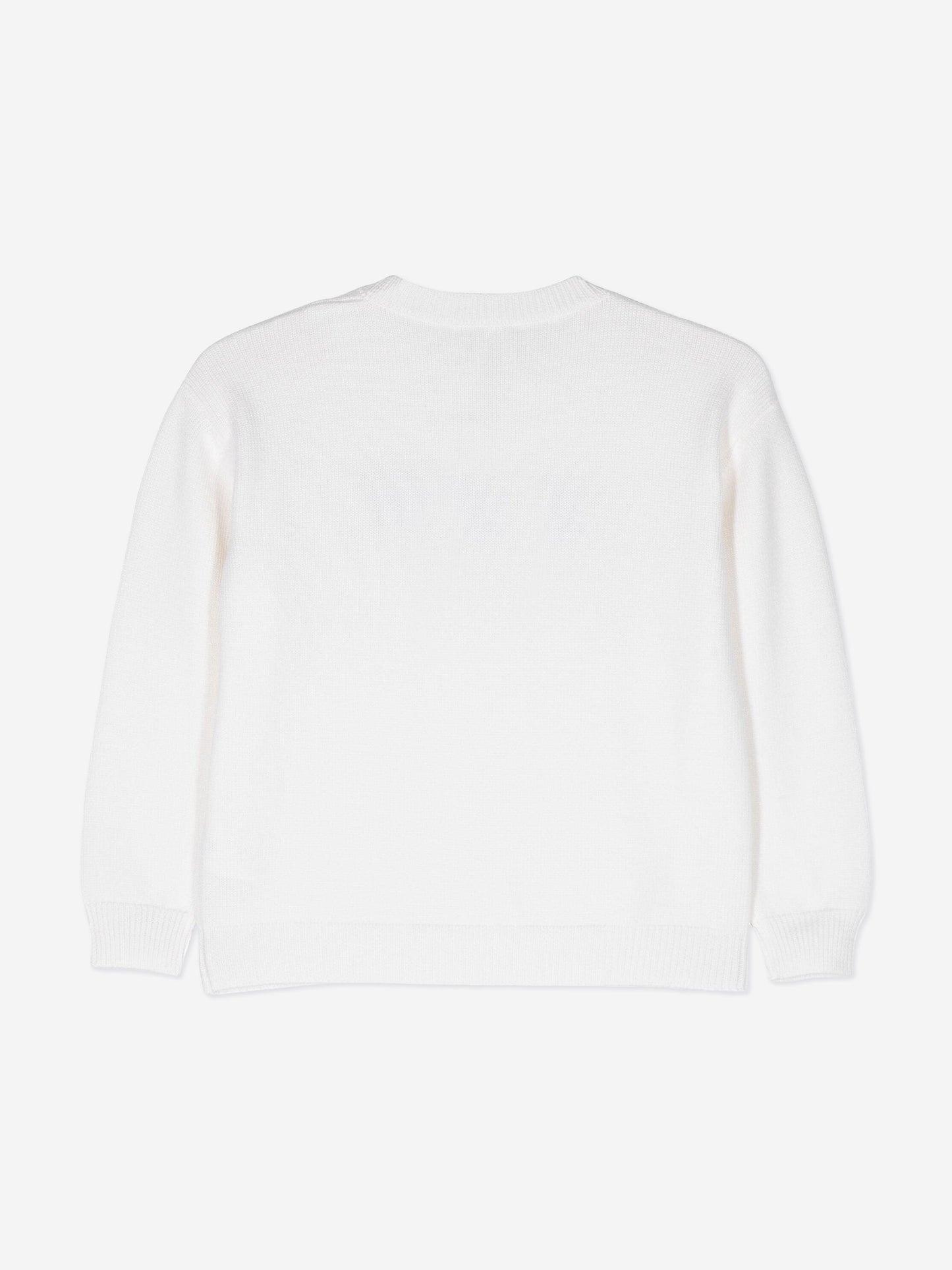 Fendi 儿童羊毛针织套衫（白色）