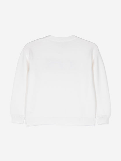 Fendi 儿童羊毛针织套衫（白色）
