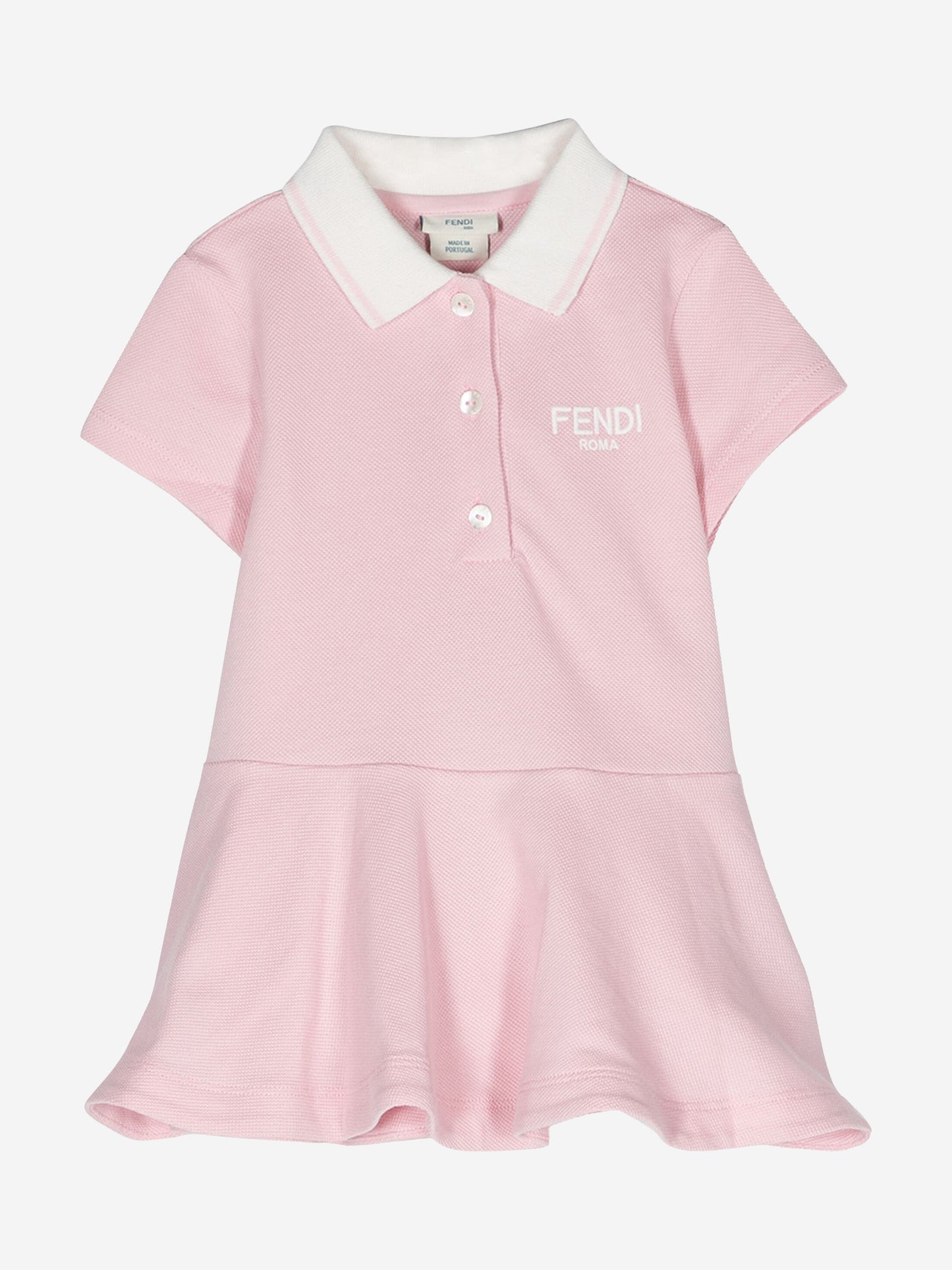 Fendi 女婴粉色 Polo 连衣裙