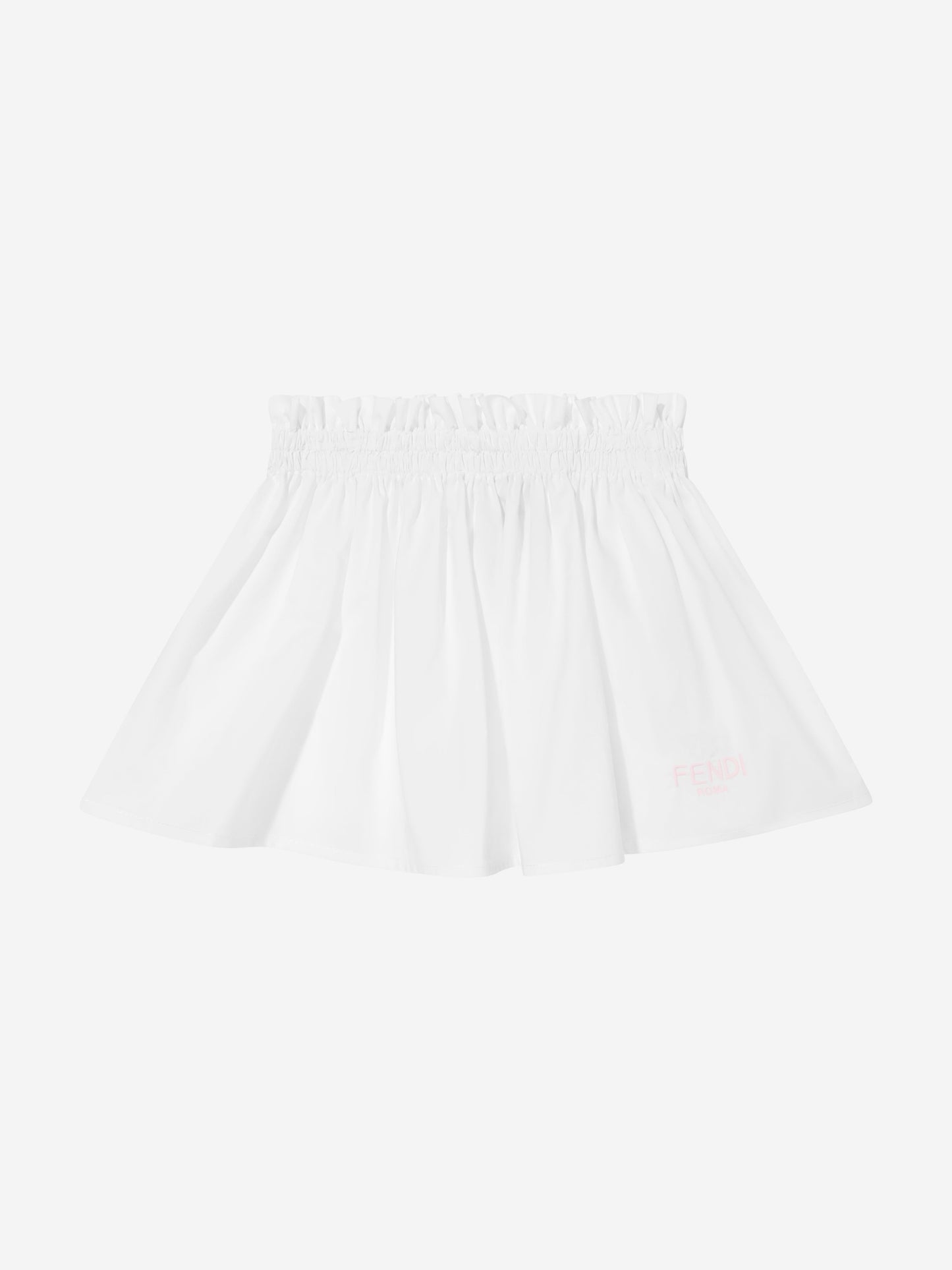 Fendi 女婴白色棉质半身裙