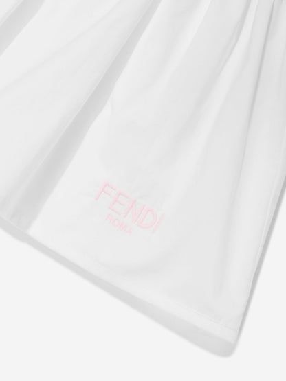 Fendi 女婴白色棉质半身裙