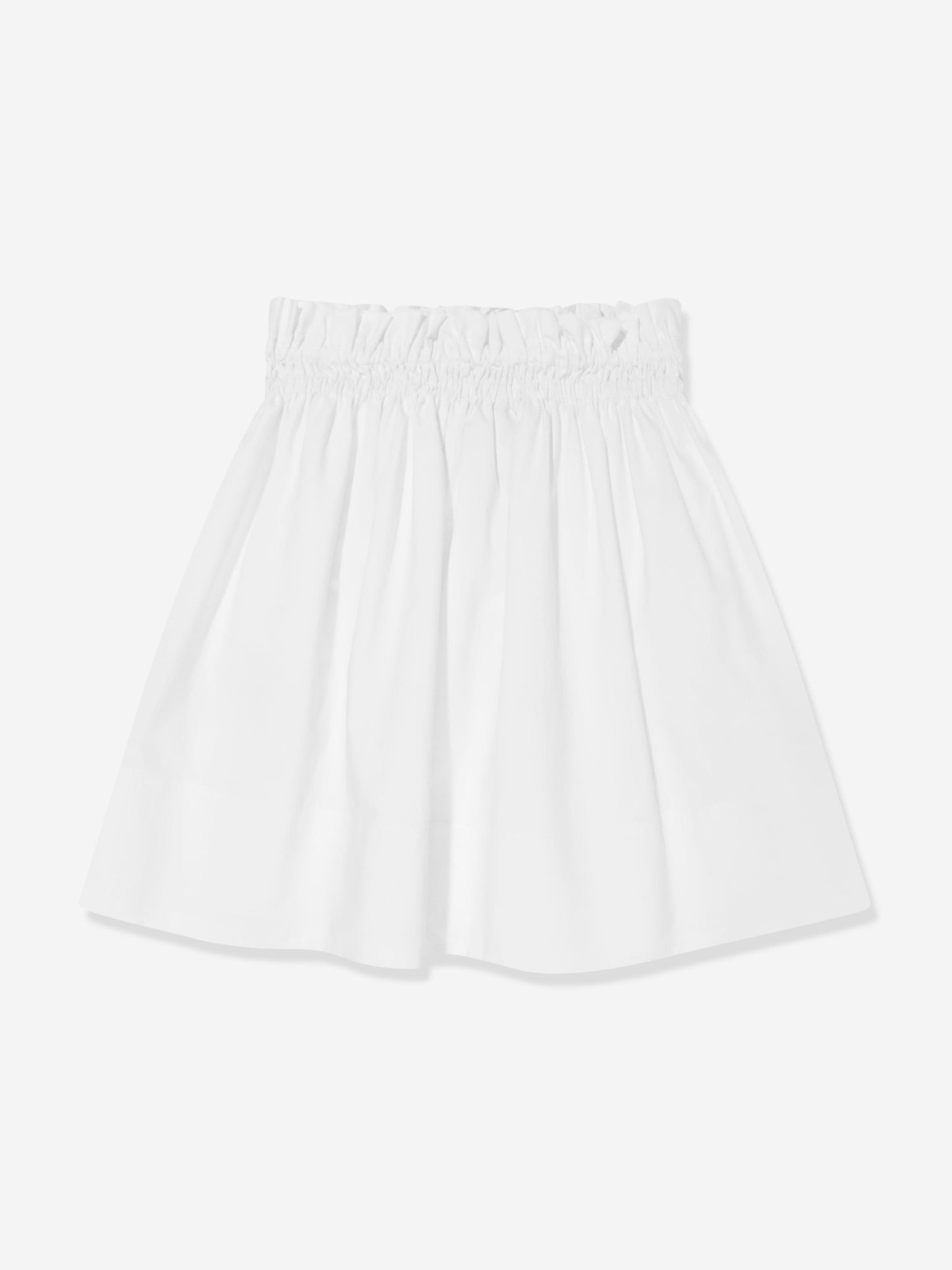Fendi 女童白色棉质徽标半身裙