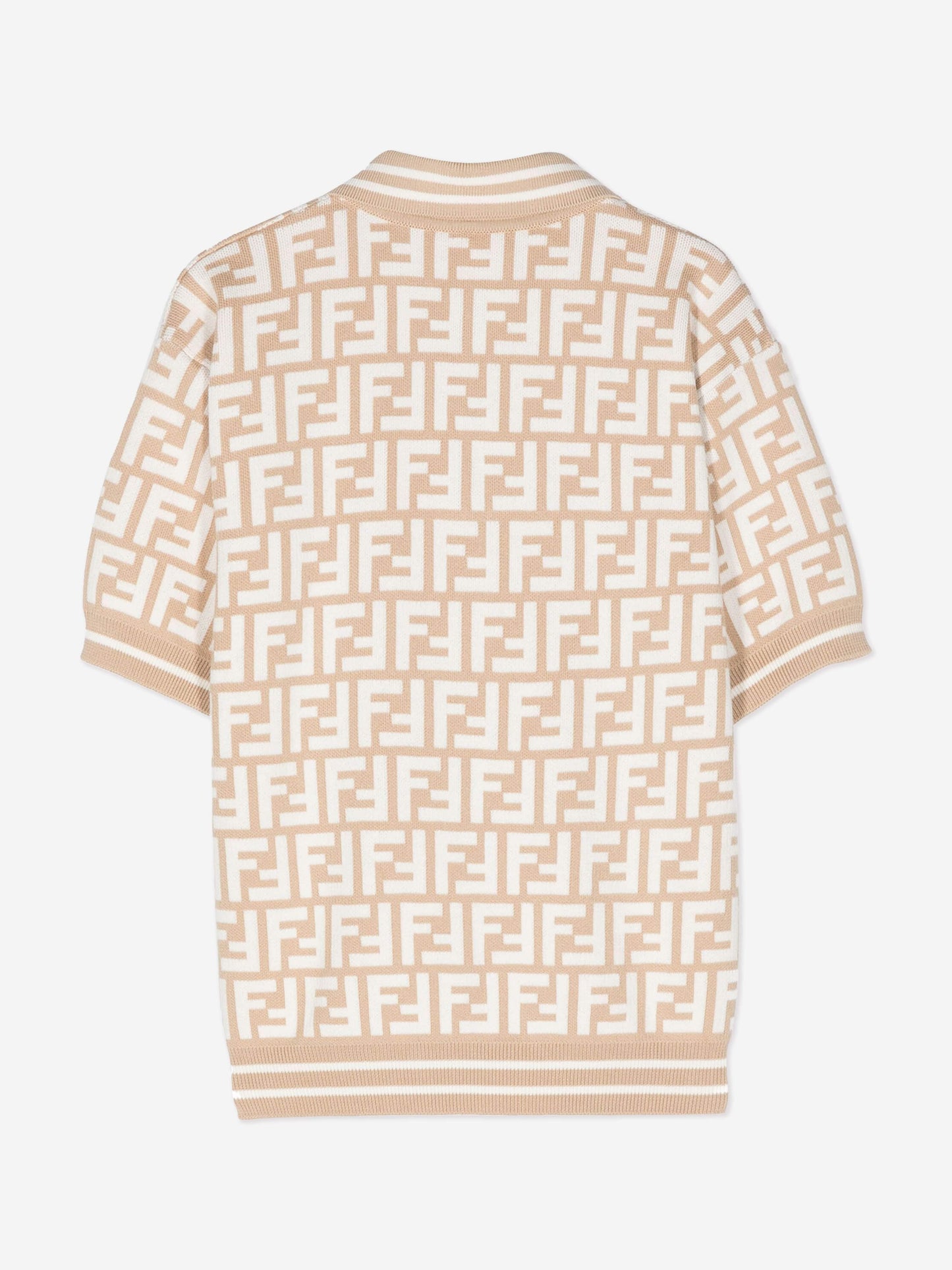 Fendi Boys FF 针织 Polo 衫（米色）