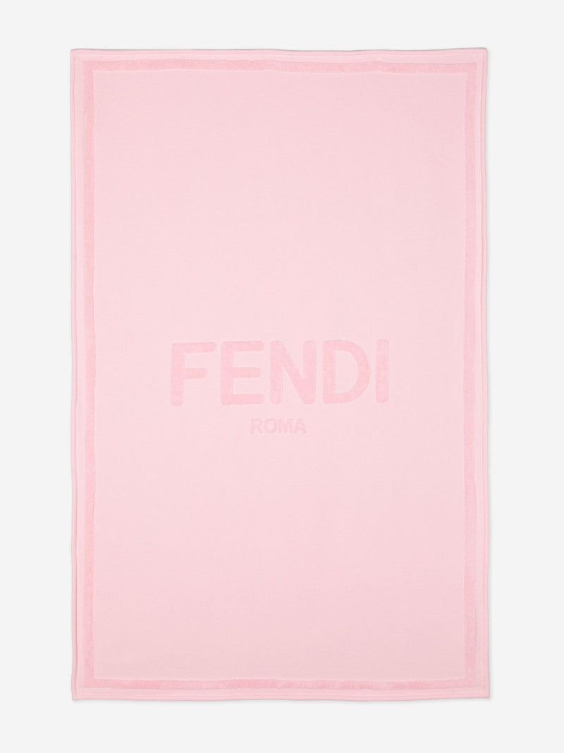 Fendi Kids Roma Terry 沙滩巾（粉色）